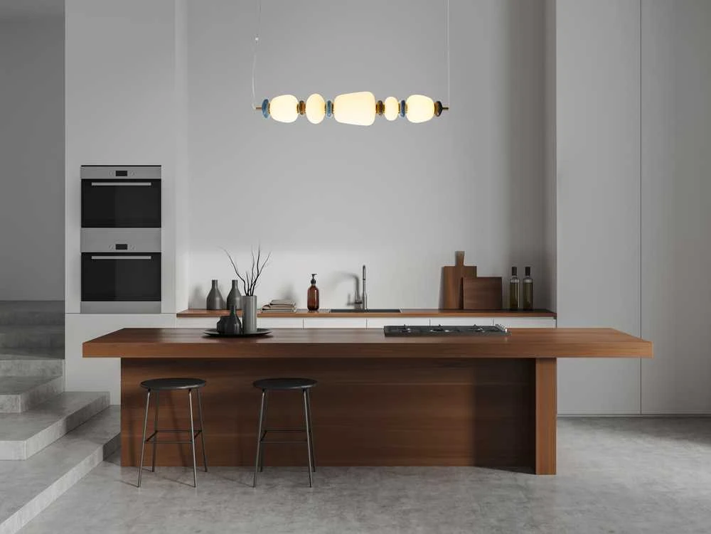26W LED pakabinamas šviestuvas EVANS, aukso/baltos sp., 3000K