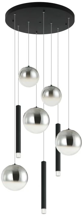 26W LED pakabinamas šviestuvas, juodos/dūmų sp., 3000K, dimeriuojamas, 2655