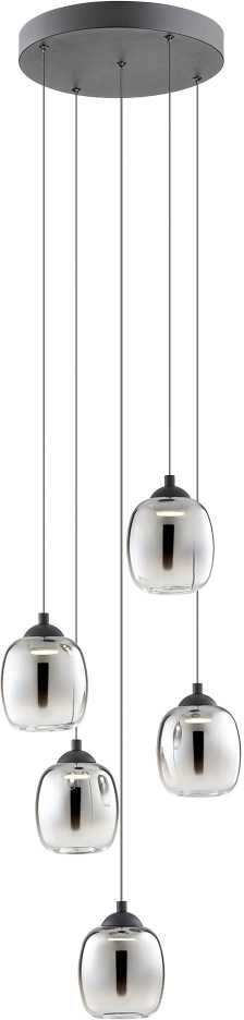 26W LED pakabinamas šviestuvas KHADI, juodos/dūmų sp., 3000K, dimeriuojamas, 01-3488