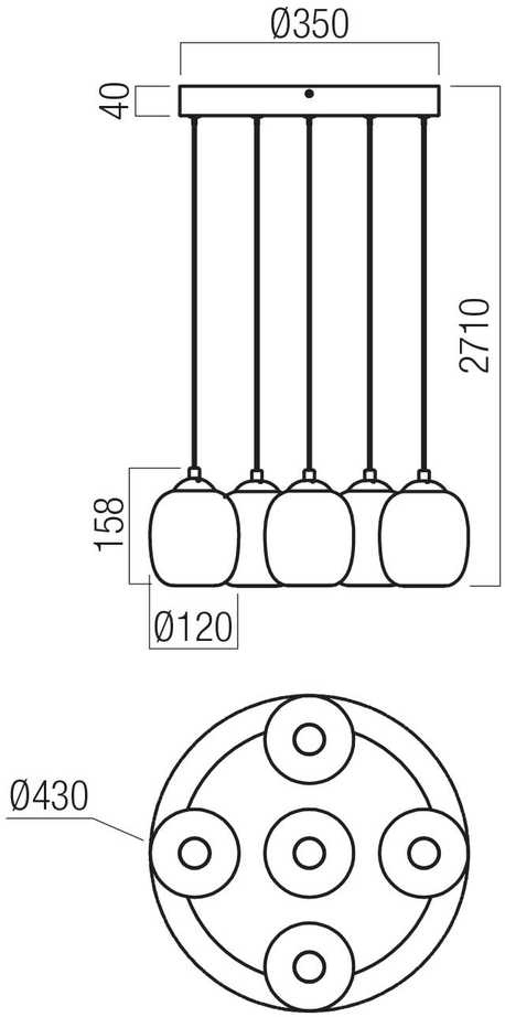 26W LED pakabinamas šviestuvas KHADI, juodos/dūmų sp., 3000K, dimeriuojamas, 01-3488