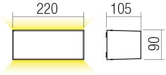 26W LED sieninis lauko šviestuvas LIMAS, baltas, 3000K, IP65, 90561