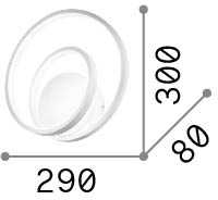 26W LED sieninis šviestuvas OZ, žalvario sp., 2700K, 342245