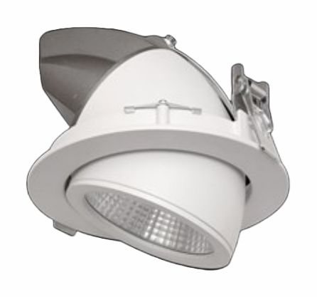 28W LED įleidžiamas pakreipiamas šviestuvas ANGLE, baltas, 4000K, IP44