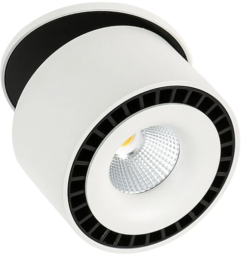 Pakabinamas šviestuvas 28W LED įleidžiamo montavimo šviestuvas SEVILLA ROUND, baltos/juodos sp., 4000K