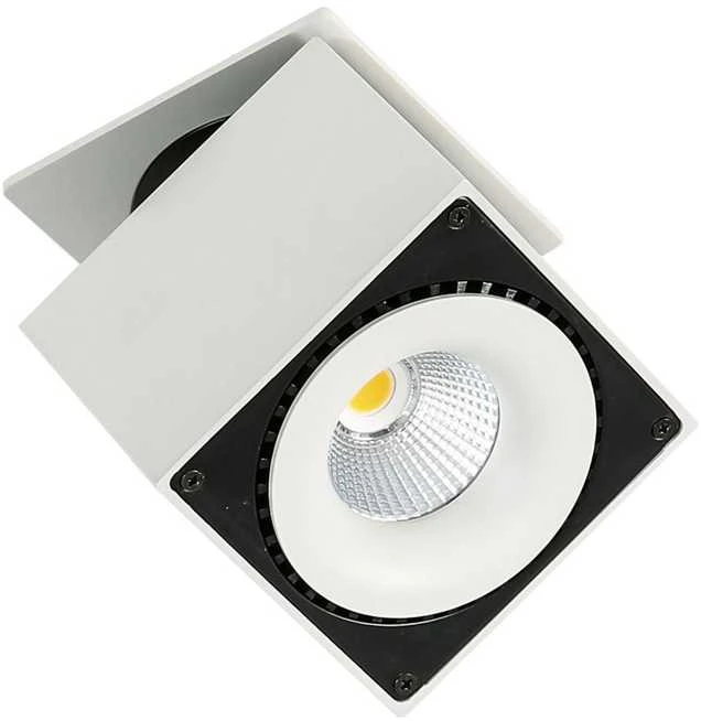 Lubinis šviestuvas Netlighting 28W LED įleidžiamo montavimo šviestuvas SEVILLA SQUARE, baltos/juodos sp., 4000K