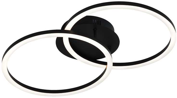 28W LED lubinis šviestuvas LIVIA, juodas, 3000K, 4324400