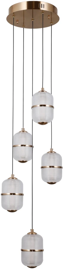 28W LED pakabinamas šviestuvas ALANI, aukso sp./skaidrus, 3000K