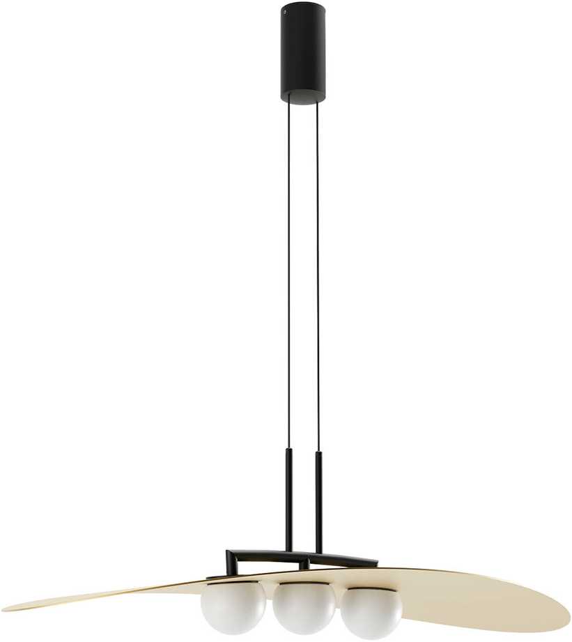 28W LED pakabinamas šviestuvas CODY, juodos/baltos/aukso sp., 3000K, 01-3290
