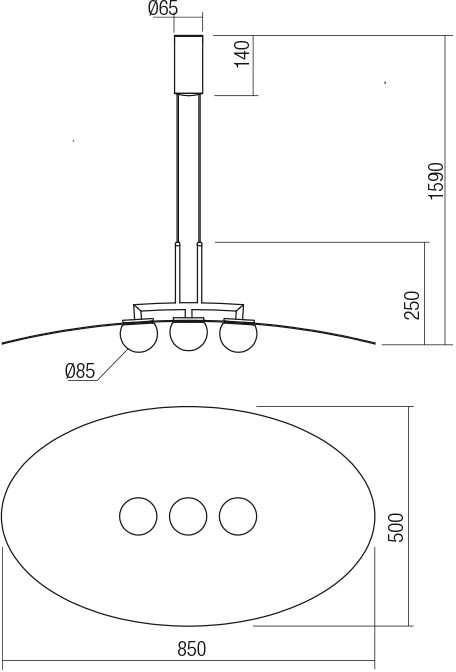 28W LED pakabinamas šviestuvas CODY, juodos/baltos/aukso sp., 3000K, 01-3290
