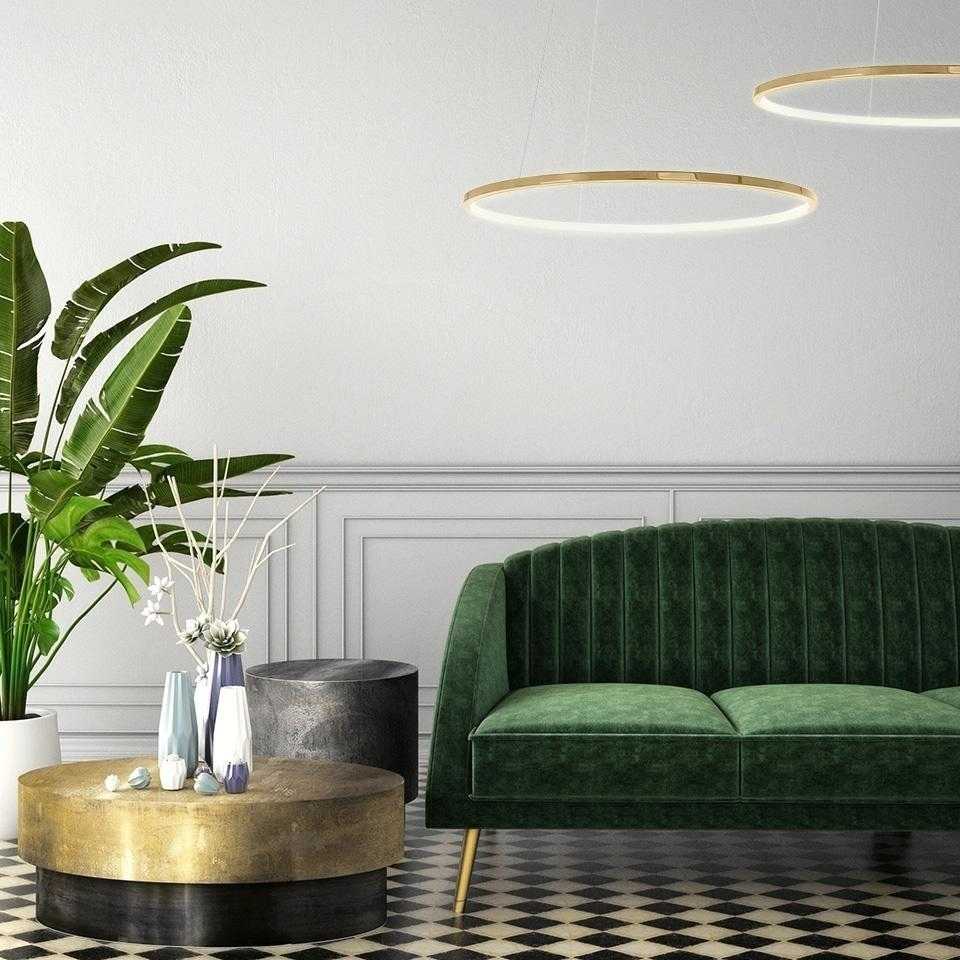 28W LED pakabinamas šviestuvas RING SLIM 80, aukso sp., 3000K, su nuotolinio valdymo pulteliu, dimeriuojamas