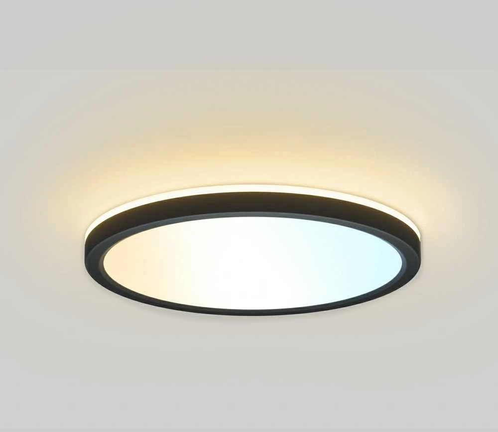 Italux 28W LED paviršinė panelė CORTE, juoda, 2800/4000/6000K