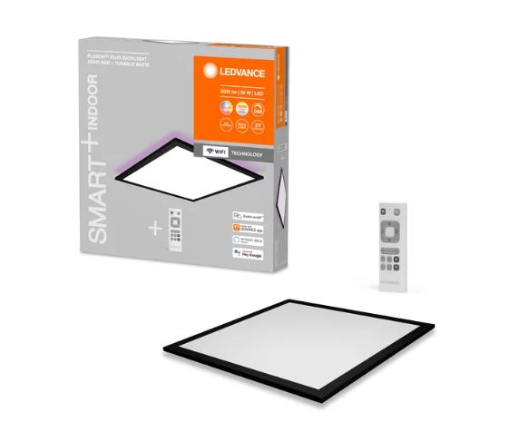 Ledvance 28W LED paviršinė panelė SMART+, juodu korpusu, 3000-6500K, dimeriuojama