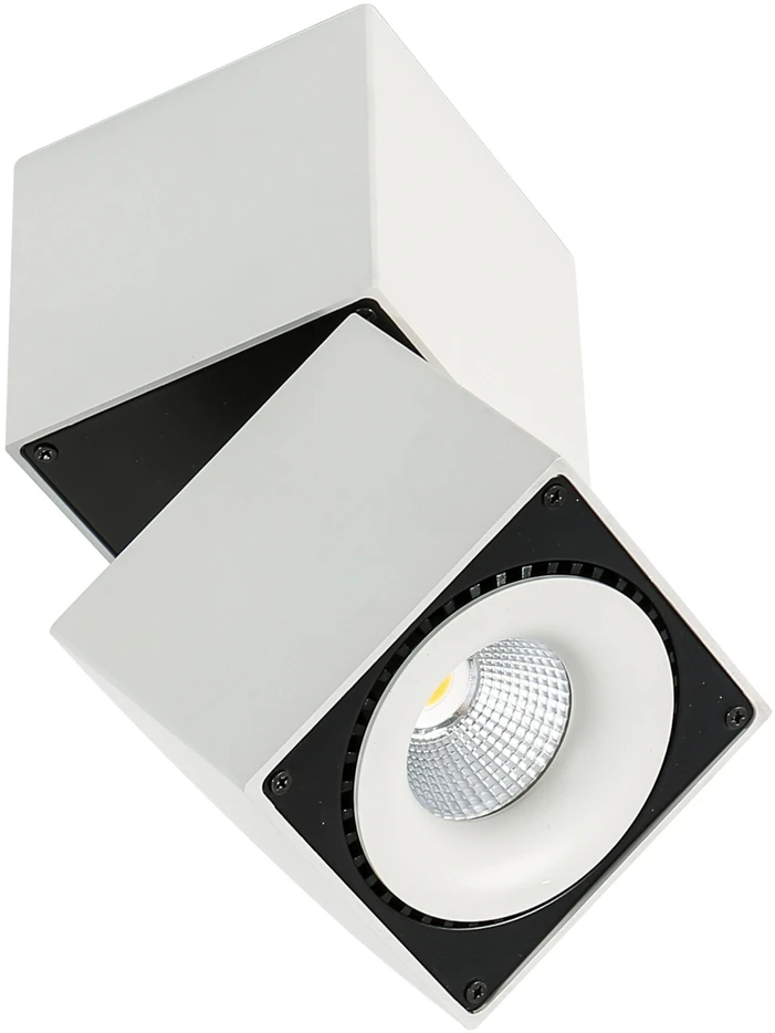 Lubinis šviestuvas 28W LED paviršinis šviestuvas SEVILLA SQUARE, baltos/juodos sp., 3000K