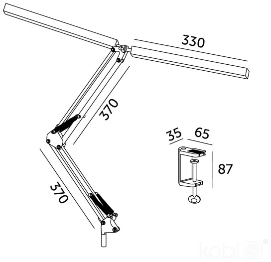 28W LED stalo šviestuvas TENUIX DUO, baltas, 3000/4000/6000K, dimeriuojamas