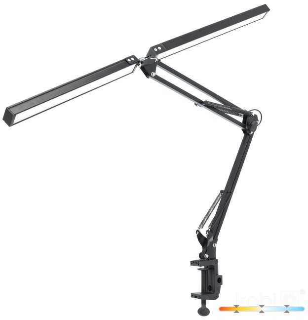 28W LED stalo šviestuvas TENUIX DUO, juodas, 3000/4000/6000K, dimeriuojamas