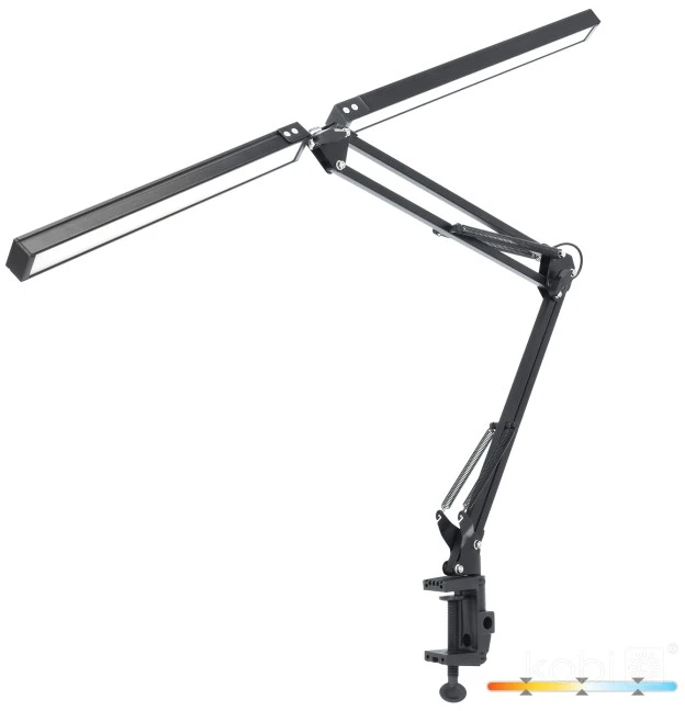 28W LED stalo šviestuvas TENUIX DUO, juodas, 3000/4000/6000K, dimeriuojamas