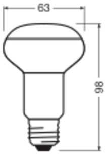 Ledvance 2,9W LED lemputė, E27, 2700K