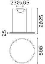 29W LED pakabinamas šviestuvas ORACLE SLIM, juodas, 2700K, 342009