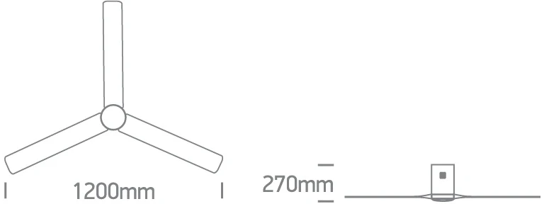 Lubinis šviestuvas 29W ventiliatorius su dimeriuojamu 15W LED šviestuvu, baltas, 3000/4000/5500K, 6322C/W/V