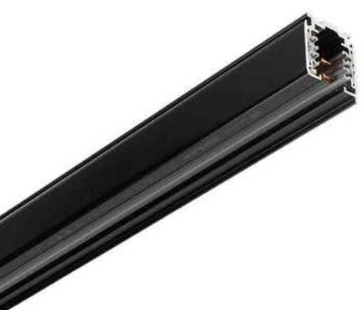 Solar Plus 2m ilgio 3-fazių paviršinio montavimo bėgelis XTS, juodas