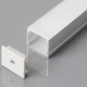 LED paviršinis profilis V-TAC, su dangteliu ir užbaigimais, aliuminio sp., 2000x30x20mm