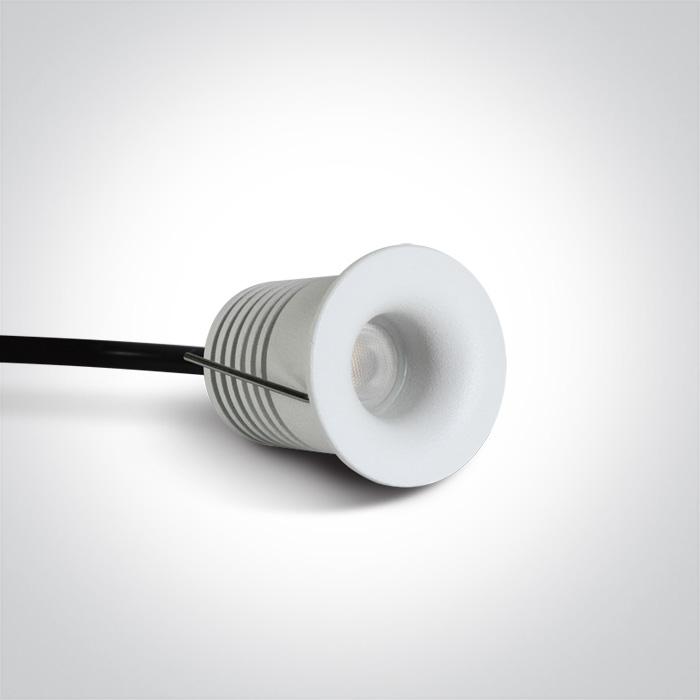 2W LED įleidžiamas šviestuvas, baltas, 3000K, 10101LA/W/W