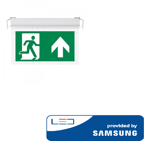 2W evakuacinis įleidžiamas šviestuvas V-TAC, IP20, 6000K (šaltai balta), SAMSUNG LED chip