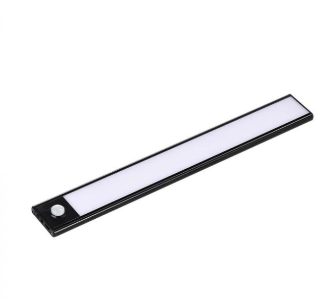 V-tac 2W LED įkraunamas linijinis paviršinis šviestuvas, 40cm, juodas, 4000K, su judesio davikliu