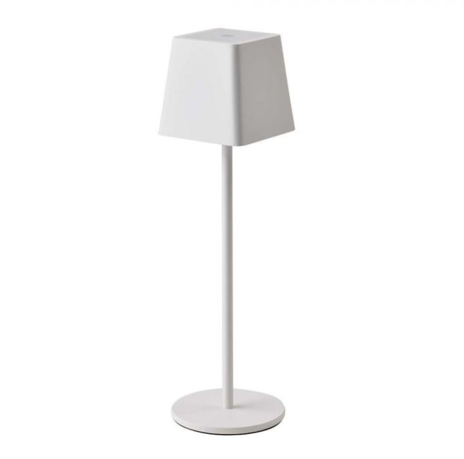 V-tac 2W LED įkraunamas stalinis šviestuvas, baltas, 3000K, dimeriuojamas