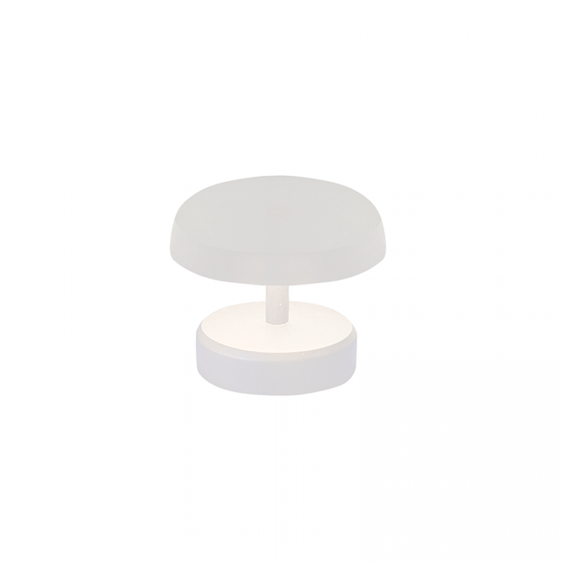 2W LED įkraunamas stalo šviestuvas, baltas, 3000K, dimeriuojamas, IP44, E401