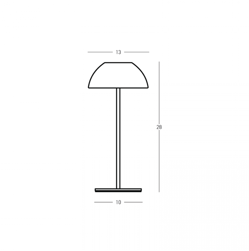 2W LED įkraunamas stalo šviestuvas, juodas, 2700K, dimeriuojamas, IP44, E485