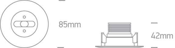 2W LED įleidžiamas avarinis šviestuvas, baltas, 6000K, 89002