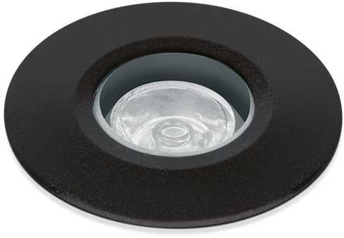 2W LED įleidžiamas lauko šviestuvas CNC 25 2.0 T, juodas, 3000K