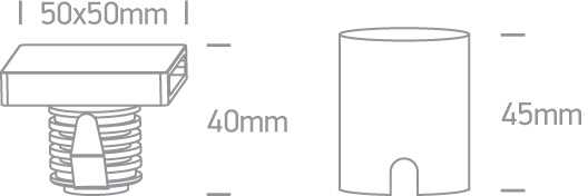 2W LED įleidžiamas sieninis lauko šviestuvas, juodas, 3000K, 68074A/B/W