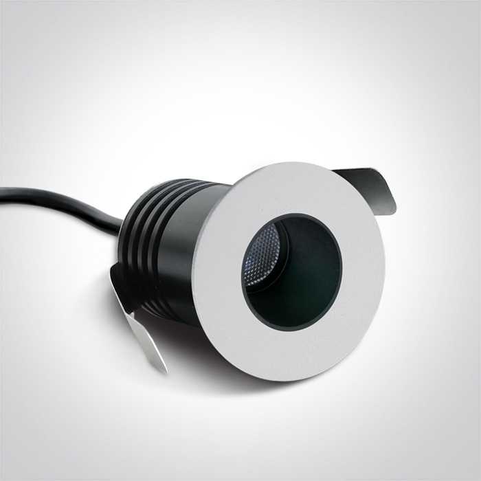 2W LED įleidžiamas šviestuvas, baltas, 4000K, 10102H/W/C