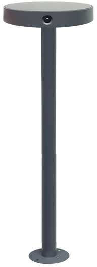 2W LED įsmeigiamas lauko šviestuvas, tamsiai pilkas, 3000K, IP54, su saulės baterija ir judesio davikliu, E449