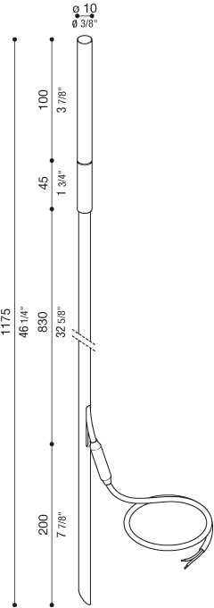 2W LED įsmeigiamas/pastatomas šviestuvas LINFA 210, juodas, 3000K