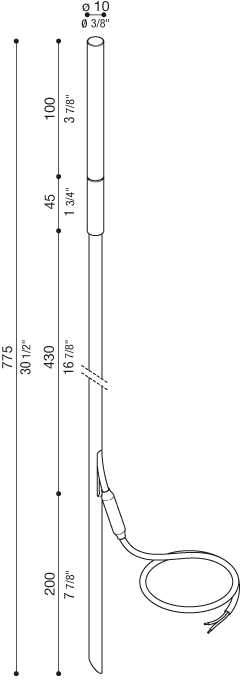 2W LED įsmeigiamas/pastatomas šviestuvas LINFA 80, juodas, 3000K