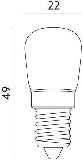 2W LED lemputė, E14, 4000K
