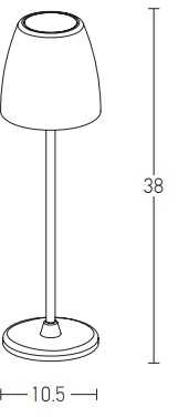 2W LED pastatomas lauko šviestuvas, baltas, 3000K, dimeriuojamas, su baterija, E193