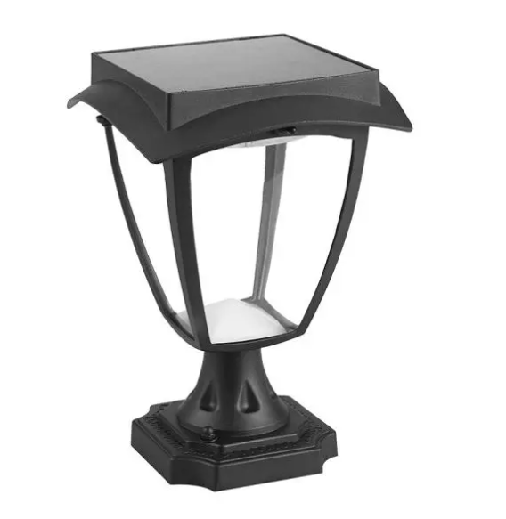 Sieninis šviestuvas V-tac 2W LED pastatomas lauko šviestuvas, juodas, su saulės baterija, IP44