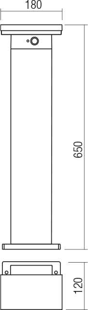 2W LED pastatomas lauko šviestuvas TAIYO, tamsiai pilkas, 3000K, IP54, su judesio davikliu ir saulės baterija, 90536