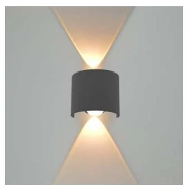 2W LED sieninis fasado šviestuvas ORTELO, juodas, 3000K, šviečia į abi puses