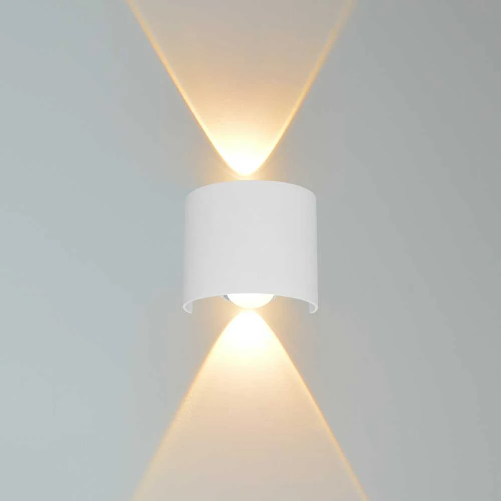 Pakabinamas šviestuvas 2W LED sieninis fasado šviestuvas ORTELO, baltas, 3000K, šviečia į abi puses
