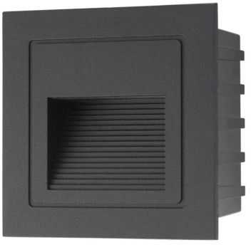 Sieninis šviestuvas 2W LED sieninis įleidžiamas šviestuvas XGHOST, matinės juodos sp., 3000K, IP65