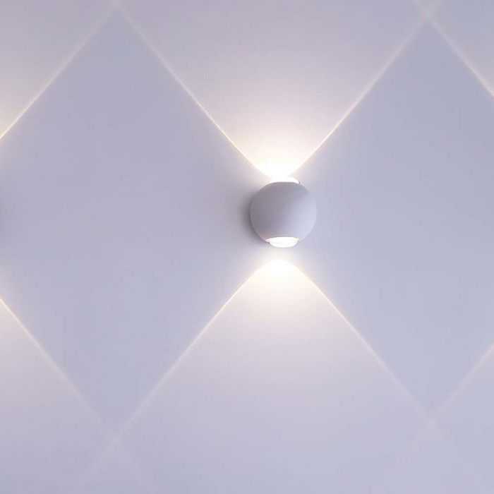 V-tac 2W LED sieninis šviestuvas, baltas, 4000K, IP54