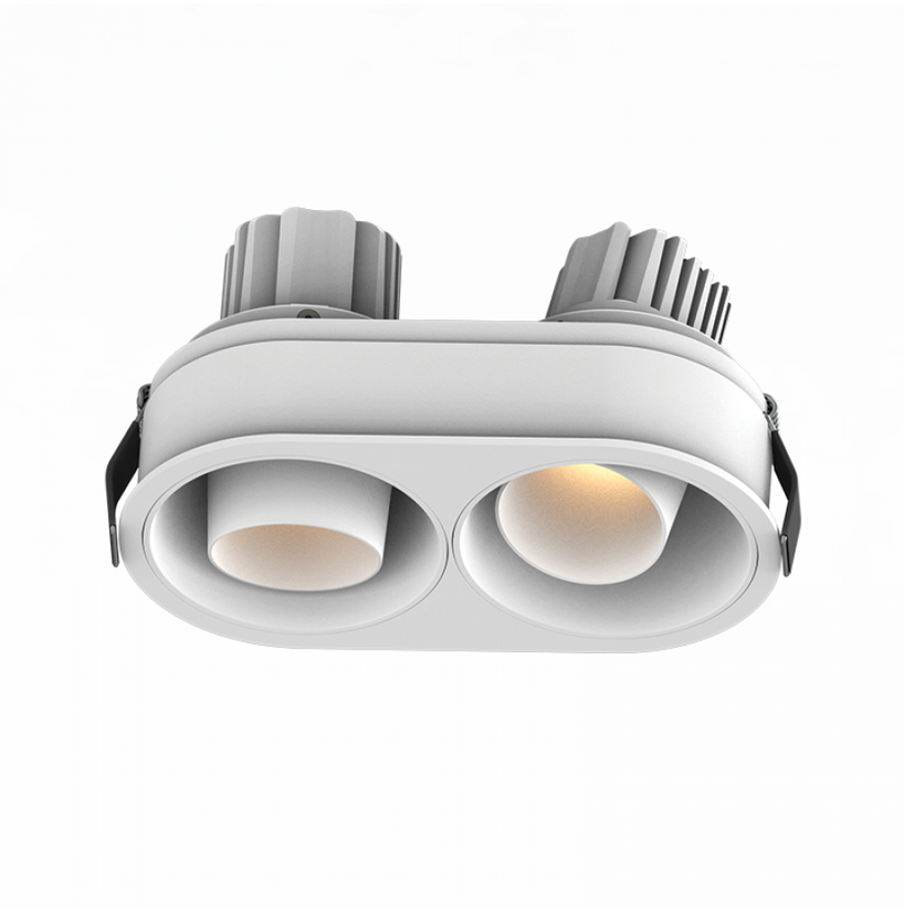 2x10W LED įleidžiamas šviestuvas, baltas, 3000K, IP44, S175