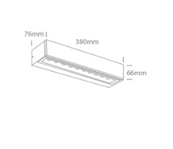 2x10W sieninis lauko šviestuvas, antracito sp., 3000K, IP65, 67526B2/AN/W