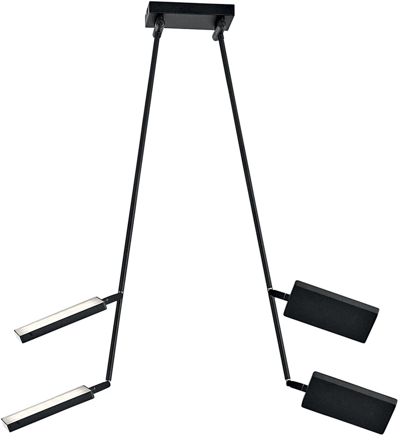 2x18W LED lubinis šviestuvas BOOK, juodas