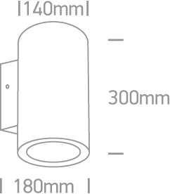 2x20W LED cilindro formos šviestuvas, antracito sp., 4000K, 67138L/AN/C